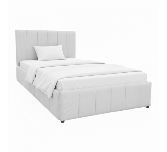 Κρεβάτι Snuggle με αποθηκευτικό χώρο ύφασμα γκρι 120x200εκ Υλικό: FABRIC - METAL FRAME 388-000020