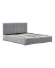 Κρεβάτι Snuggle με αποθηκευτικό χώρο βελούδο γκρι 160x200εκ Υλικό: VELVET - METAL FRAME 388-000022