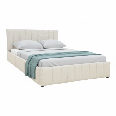 Κρεβάτι Snuggle με αποθηκευτικό χώρο ύφασμα μπεζ 160x200εκ Υλικό: FABRIC - WOODEN  FRAME 388-000023