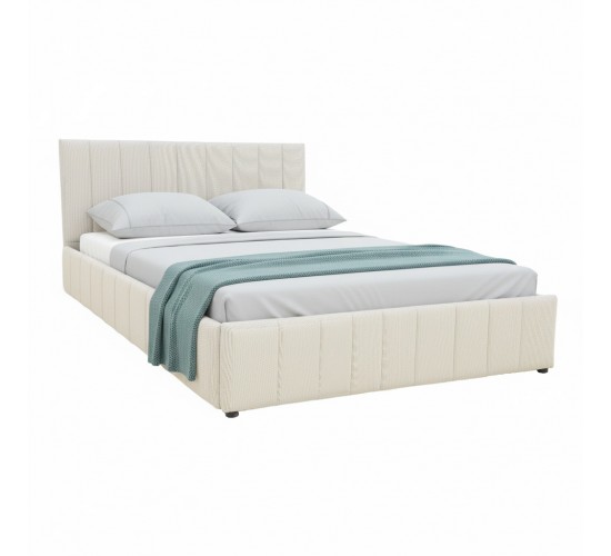 Κρεβάτι Snuggle με αποθηκευτικό χώρο ύφασμα μπεζ 160x200εκ Υλικό: FABRIC - METAL FRAME 388-000023