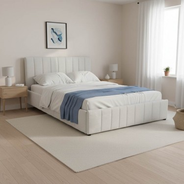 Κρεβάτι Snuggle με αποθηκευτικό χώρο ύφασμα γκρι 160x200εκ Υλικό: FABRIC - WOODEN FRAME 388-000024