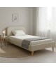 Κρεβάτι LumiLux ύφασμα σε μπεζ απόχρωση 100x200εκ Υλικό: FABRIC - METAL FRAME 388-000025