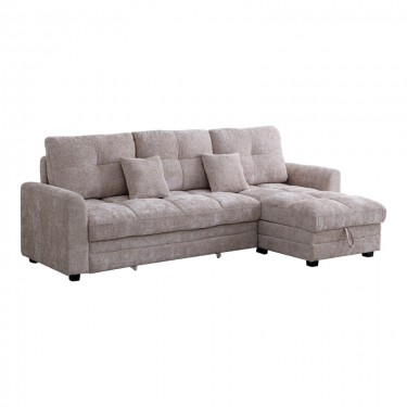 Γωνιακός αναστρέψιμος καναπές κρεβάτι Comfie με αποθηκευτικό χώρο μπεζ ύφασμα 260x156x98εκ Υλικό: FABRIC 389-000005