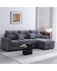 Γωνιακός αναστρέψιμος καναπές κρεβάτι Comfie με αποθηκευτικό χώρο ανθρακί ύφασμα 267x159x97εκ 389-000006
