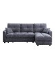 Γωνιακός αναστρέψιμος καναπές κρεβάτι Comfie με αποθηκευτικό χώρο ανθρακί ύφασμα 267x159x97εκ 389-000006