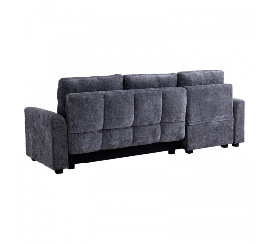 Γωνιακός αναστρέψιμος καναπές κρεβάτι Comfie με αποθηκευτικό χώρο ανθρακί ύφασμα 267x159x97εκ 389-000006