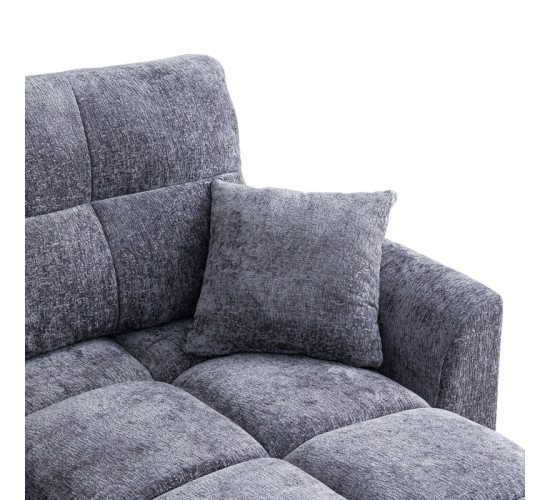 Γωνιακός αναστρέψιμος καναπές κρεβάτι Comfie με αποθηκευτικό χώρο ανθρακί ύφασμα 267x159x97εκ 389-000006