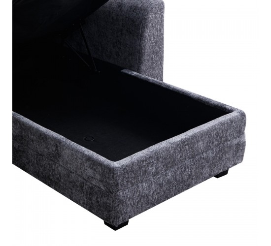 Γωνιακός αναστρέψιμος καναπές κρεβάτι Comfie με αποθηκευτικό χώρο ανθρακί ύφασμα 267x159x97εκ 389-000006