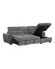 Γωνιακός καναπές-κρεβάτι αριστερή γωνία Dreamora με αποθηκευτικό ύφασμα ανθρακί 270x167x82εκ Υλικό: FABRIC - WOOD 389-000008