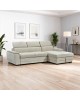 Γωνιακός καναπές-κρεβάτι αριστερή γωνία Dreamora με αποθηκευτικό χώρο ύφασμα μπεζ 270x167x82εκ Υλικό: FABRIC - WOOD 389-000009