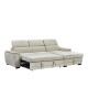 Γωνιακός καναπές-κρεβάτι αριστερή γωνία Dreamora με αποθηκευτικό χώρο ύφασμα μπεζ 270x167x82εκ Υλικό: FABRIC - WOOD 389-000009