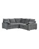 Γωνιακός καναπές κρεβάτι Lounivo ύφασμα ανθρακί 215x215x84εκ Υλικό: FABRIC - WOOD 389-000010