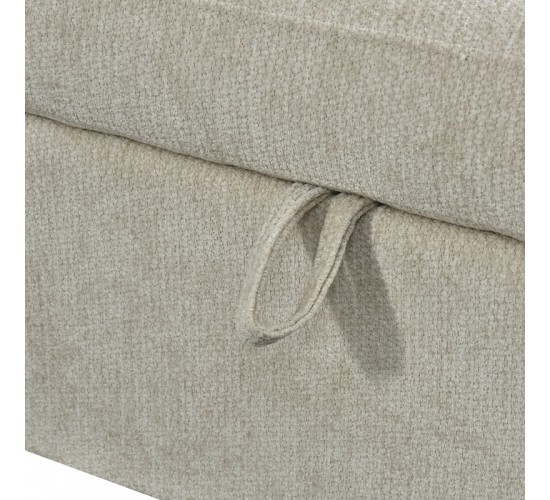 Γωνιακός καναπές κρεβάτι Lounivo ύφασμα μπεζ 215x215x84εκ Υλικό: FABRIC - WOOD 389-000011