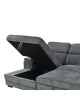 Γωνιακός καναπές-κρεβάτι δεξιά γωνία Dreamora με αποθηκευτικό ύφασμα ανθρακί 270x167x82εκ Υλικό: FABRIC - WOOD 389-000013