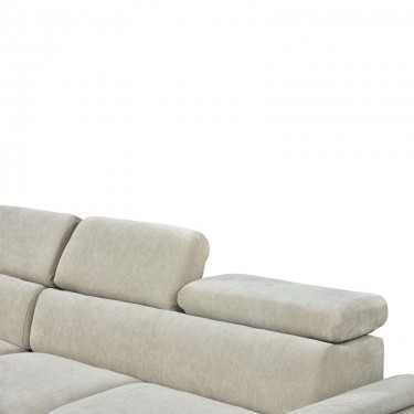 Γωνιακός καναπές-κρεβάτι δεξία γωνία Dreamora με αποθηκευτικό ύφασμα μπεζ 270x167x82εκ Υλικό: FABRIC - WOOD 389-000014