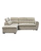 Γωνιακός καναπές-κρεβάτι δεξιά γωνία Nuvora με αποθηκευτικό χώρο μπεζ ύφασμα 244x225x79εκ Υλικό: FABRIC VELVET CORDUROY - WOOD 389-000015