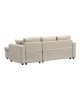 Γωνιακός αναστρέψιμος καναπές κρεβάτι Kamore με αποθηκευτικό χώρο ύφασμα μπεζ 223x146x85εκ Υλικό: FABRIC - WOOD 389-000016