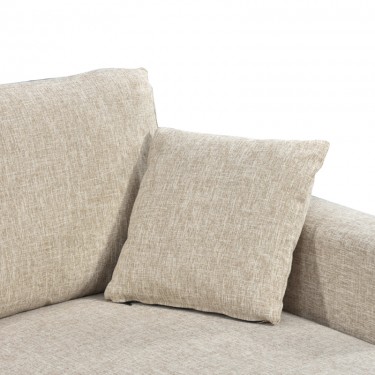 Γωνιακός αναστρέψιμος καναπές κρεβάτι Kamore με αποθηκευτικό χώρο ύφασμα μπεζ 223x146x85εκ Υλικό: FABRIC - WOOD 389-000016