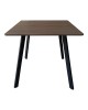 Τραπέζι Squaro καρυδί mdf με μαύρα μεταλλικά πόδια 80x80x75εκ Υλικό: MDF paper paste top metal legs 390-000008