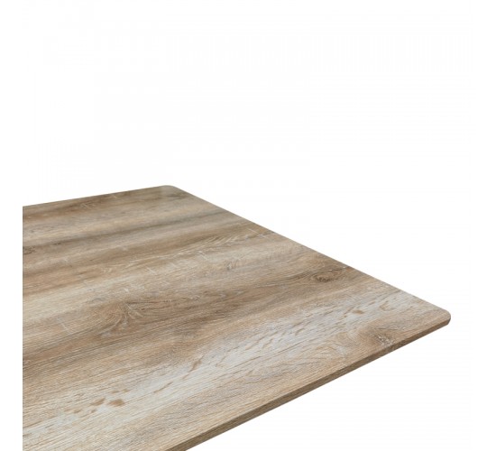 Τραπέζι Aragne sonoma mdf με μαύρα μεταλλικά πόδια 160x90x75εκ Υλικό: MDF paper paste top metal legs 390-000012