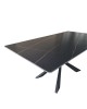 Τραπέζι Mattias sintered stone μαύρη όψη μαρμάρου με μαύρα μεταλλικά πόδια 180x90x75εκ Υλικό: MDF paper paste top metal legs 390-000014