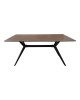 Τραπέζι Ezali καρυδί mdf με μαύρα μεταλλικά πόδια 160x90x75εκ Υλικό: MDF paper paste top metal legs 390-000020