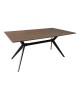 Τραπέζι Ezali καρυδί mdf με μαύρα μεταλλικά πόδια 160x90x75εκ Υλικό: MDF paper paste top metal legs 390-000020