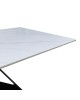 Τραπέζι Mapele sintered stone λευκή όψη μαρμάρου με μαύρα μεταλλικά πόδια 180x90x75εκ Υλικό: Sintered stone top metal legs 390-000021