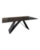 Τραπέζι Mapele μαύρη όψη μαρμάρου με μαύρα μεταλλικά πόδια 180x90x75εκ Υλικό: Sintered stone top metal legs 390-000022