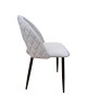 Καρέκλα Lovingo βελούδο γκρι με μαύρα μεταλλικά πόδια 50x47x85.5εκ Υλικό: Velvet fabric metal legs 390-000026