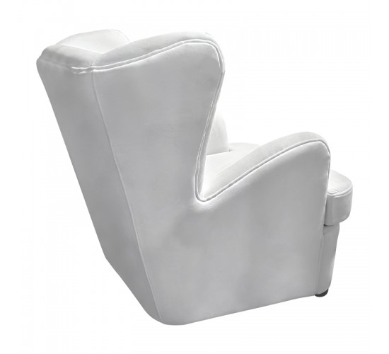 Πολυθρόνα Regalo βελούδο σε λευκή απόχρωση 75x88x85εκ Υλικό: Fabric-Polyester-Filling -Foam & doll cotton Frame :Plywood 392-000008