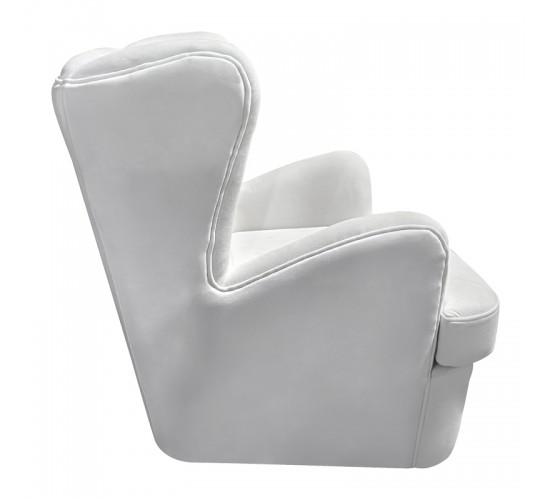 Πολυθρόνα Regalo βελούδο σε λευκή απόχρωση 75x88x85εκ Υλικό: Fabric-Polyester-Filling -Foam & doll cotton Frame :Plywood 392-000008