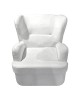 Πολυθρόνα Regalo βελούδο σε λευκή απόχρωση 75x88x85εκ Υλικό: Fabric-Polyester-Filling -Foam & doll cotton Frame :Plywood 392-000008