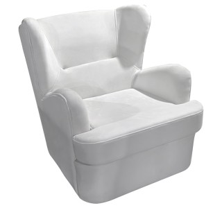 Πολυθρόνα Regalo βελούδο σε λευκή απόχρωση 75x88x85εκ Υλικό: Fabric-Polyester-Filling -Foam & doll cotton Frame :Plywood 392-000008