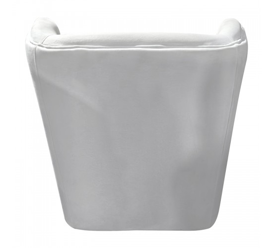 Πολυθρόνα Regalo βελούδο σε λευκή απόχρωση 75x88x85εκ Υλικό: Fabric-Polyester-Filling -Foam & doll cotton Frame :Plywood 392-000008