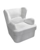 Πολυθρόνα Regalo βελούδο σε λευκή απόχρωση 75x88x85εκ Υλικό: Fabric-Polyester-Filling -Foam & doll cotton Frame :Plywood 392-000008