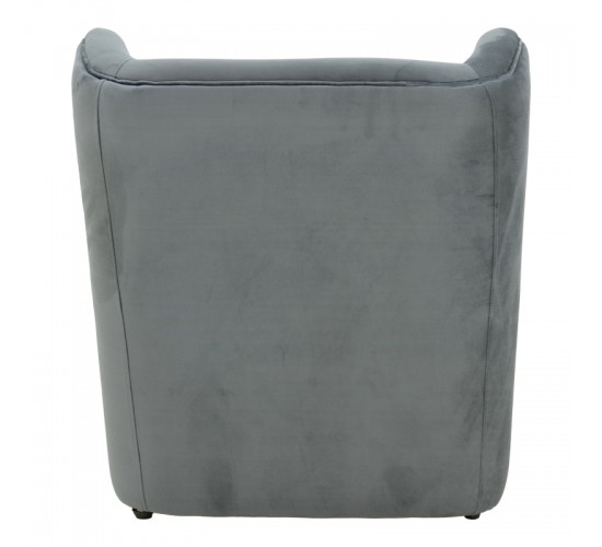 Πολυθρόνα Regalo βελούδο σε ανθρακί απόχρωση 75x88x85εκ Υλικό: Fabric-Polyester-Filling -Foam & doll cotton Frame :Plywood 392-000009