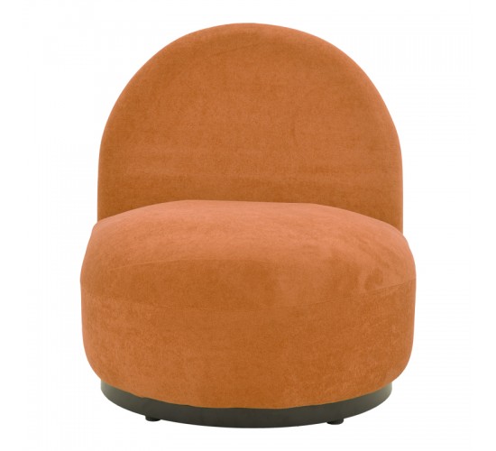 Πολυθρόνα περιστρεφόμενη Zenny υφασμα terracotta 64x85x68εκ Υλικό: Fabric-Polyester-Filling -Foam & doll cotton Frame :Plywood 392-000010