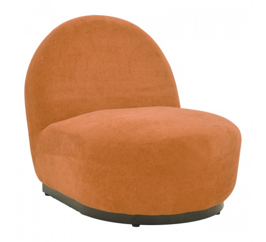 Πολυθρόνα περιστρεφόμενη Zenny υφασμα terracotta 64x85x68εκ Υλικό: Fabric-Polyester-Filling -Foam & doll cotton Frame :Plywood 392-000010