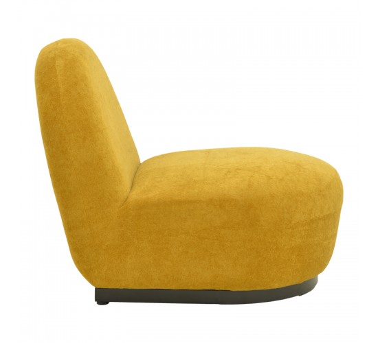 Πολυθρόνα περιστρεφόμενη Zenny υφασμα κίτρινο 64x85x68εκ Υλικό: Fabric-Polyester-Filling -Foam & doll cotton Frame :Plywood 392-000011