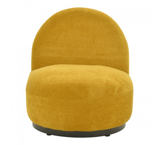 Πολυθρόνα περιστρεφόμενη Zenny υφασμα κίτρινο 64x85x68εκ Υλικό: Fabric-Polyester-Filling -Foam & doll cotton Frame :Plywood 392-000011