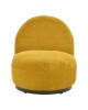 Πολυθρόνα περιστρεφόμενη Zenny υφασμα κίτρινο 64x85x68εκ Υλικό: Fabric-Polyester-Filling -Foam & doll cotton Frame :Plywood 392-000011