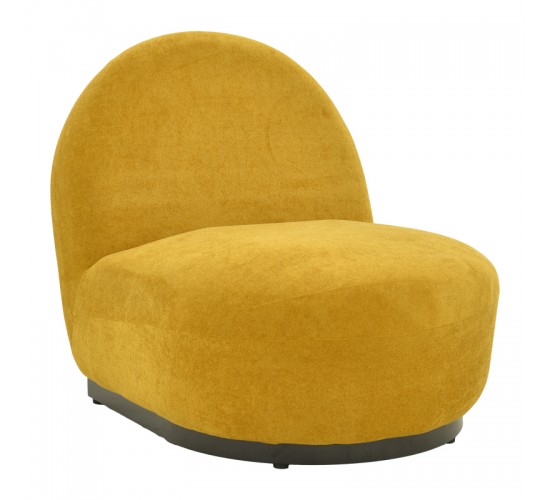 Πολυθρόνα περιστρεφόμενη Zenny υφασμα κίτρινο 64x85x68εκ Υλικό: Fabric-Polyester-Filling -Foam & doll cotton Frame :Plywood 392-000011