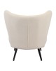 Πολυθρόνα Nagreta κρεμ ύφασμα με μεταλλικό πόδι σε μαύρη απόχρωση 77x73x74εκ Υλικό: 100 %  POLYESTER FABRIC - METAL FRAME - FOAM 393-000012