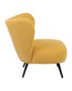 Πολυθρόνα Nagreta κίτρινο ύφασμα με μεταλλικό πόδι σε μαύρη απόχρωση 77x73x74εκ Υλικό: 100 %  POLYESTER FABRIC - METAL FRAME - FOAM 393-000013