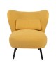 Πολυθρόνα Nagreta κίτρινο ύφασμα με μεταλλικό πόδι σε μαύρη απόχρωση 77x73x74εκ Υλικό: 100 %  POLYESTER FABRIC - METAL FRAME - FOAM 393-000013