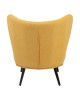Πολυθρόνα Nagreta κίτρινο ύφασμα με μεταλλικό πόδι σε μαύρη απόχρωση 77x73x74εκ Υλικό: 100 %  POLYESTER FABRIC - METAL FRAME - FOAM 393-000013