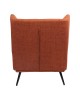 Πολυθρόνα Mareta terracotta ύφασμα με πόδι σε μαύρη απόχρωση 83x80x99εκ Υλικό: 100 %  POLYESTER FABRIC -  FOAM - METAL 393-000026