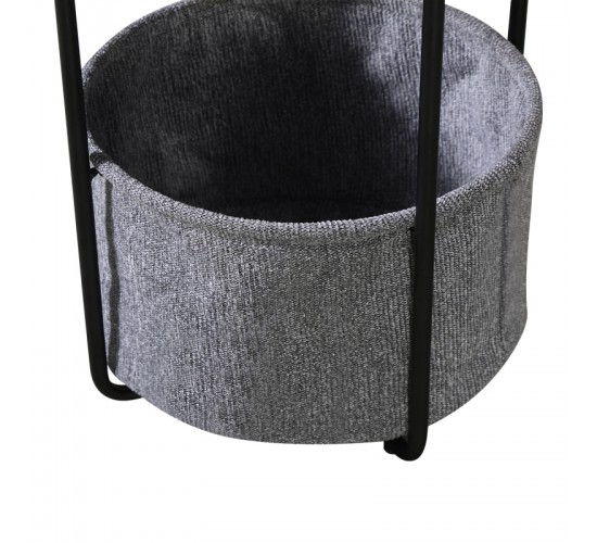 Βοηθητικό τραπέζι Fredami μαύρο μαρμάρου Φ40x50εκ Υλικό: MDF MELAMINE - METAL - FABRIC 395-000001