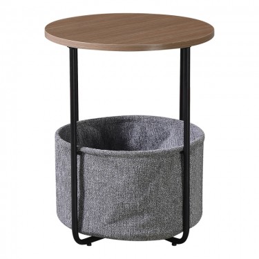 Βοηθητικό τραπέζι Fredami sonoma Φ40x50εκ Υλικό: MDF MELAMINE - METAL - FABRIC 395-000002